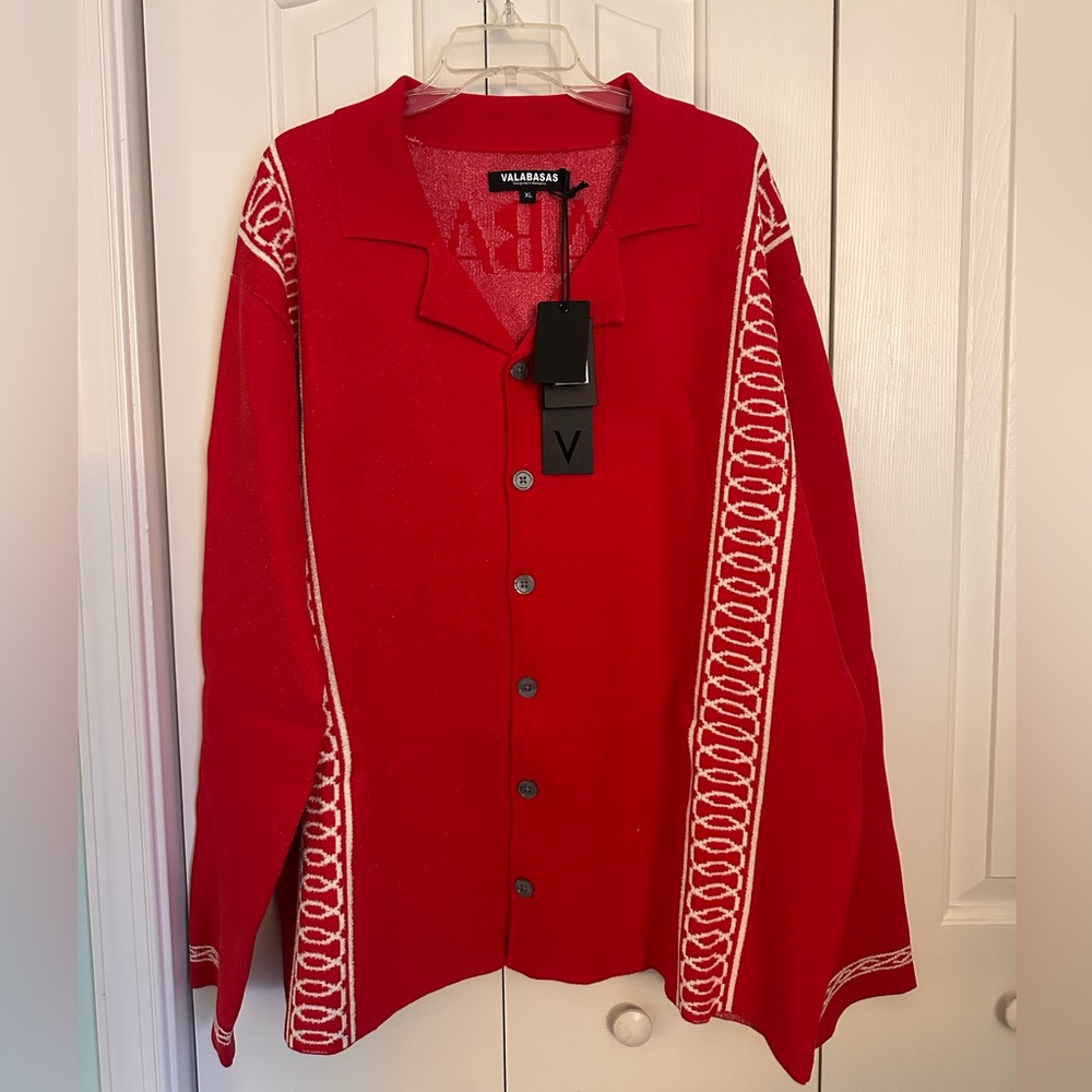 Valabasas Red Paradise Button Down Shirt